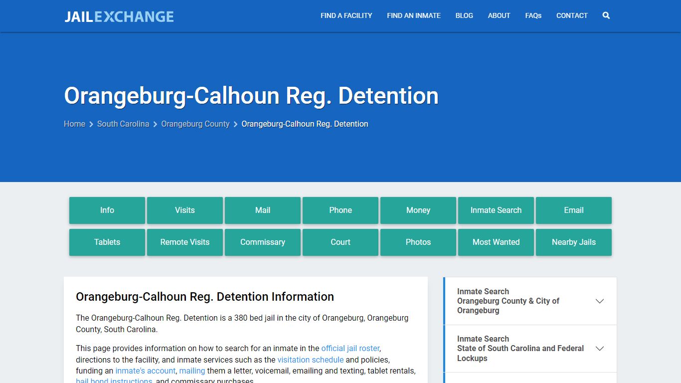 Orangeburg-Calhoun Reg. Detention - Jail Exchange